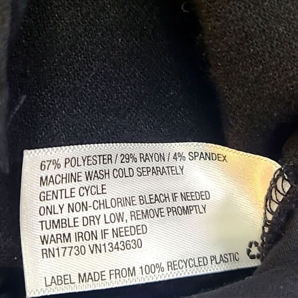 Future Collective Black Ponte Flare Pleated Trouser, Size 14 - Picture 12 of 12